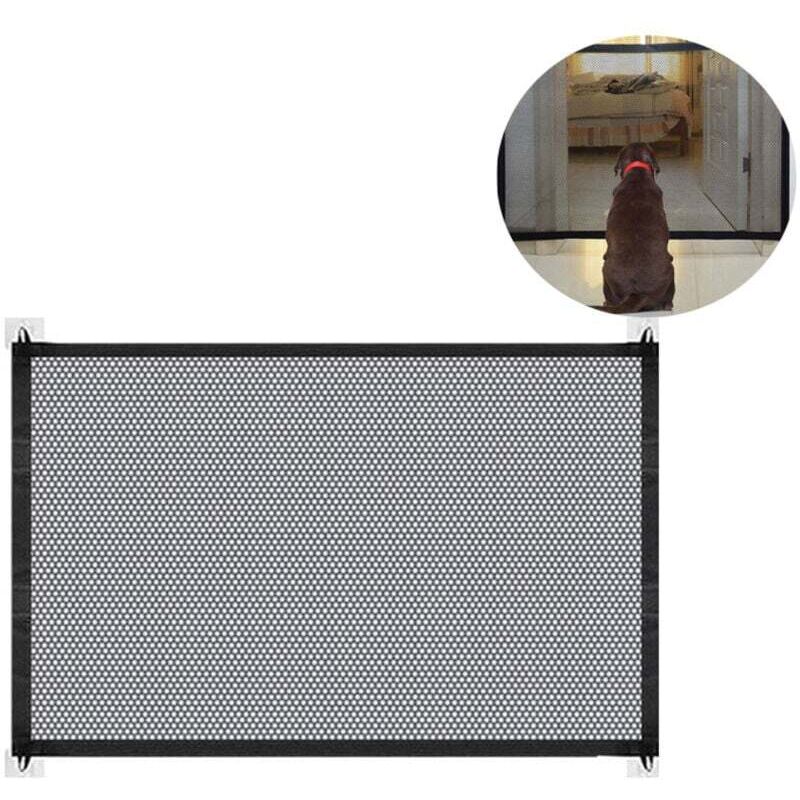 Barrière pliable pour chien et barrière d'escalier, noir