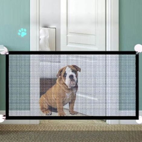 Barrière pour animaux de compagnie Verrouillable, facile à installer, 72 x 110 cm - Noir