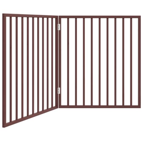 Barrière pour chien  Barrière de sécurité pliable 2 panneaux 160 cm bois de peuplier CFW29172