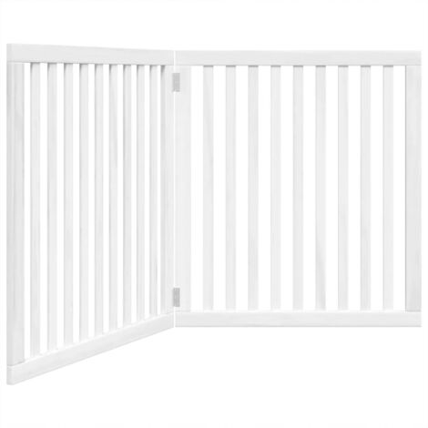 Barrière pour chien  Barrière de sécurité pliable 2 panneaux 160 cm bois de peuplier CFW41922
