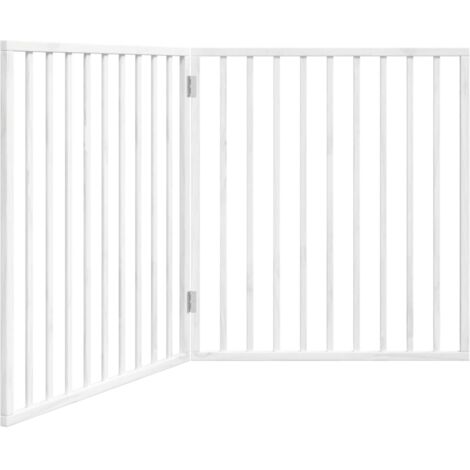 Barrière pour chien Barrière de sécurité pliable 2 panneaux 160 cm bois de peuplier CFW52486
