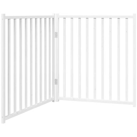 Barrière pour chien  Barrière de sécurité pliable 2 panneaux 160 cm bois sapin massif CFW87614