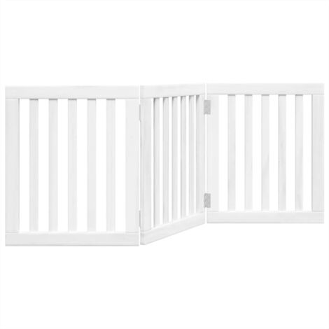 Barrière pour chien Barrière de sécurité pliable 3 panneaux 150 cm bois de peuplier CFW20558
