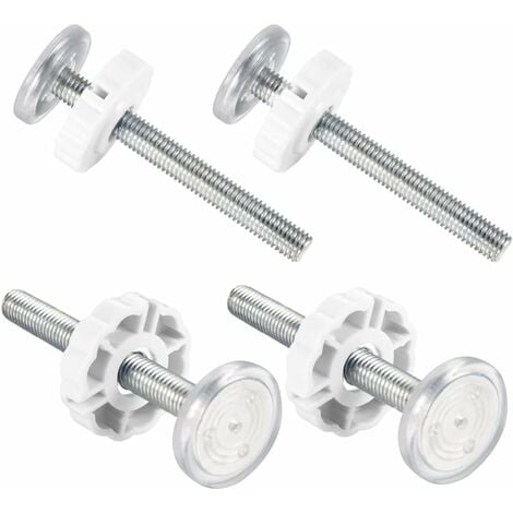 M.DSM Barrière sécurité Enfant 4 pcs M10 Tige filetée pour barrière bébé ou Animal de Compagnie Stair Gate Tendeur Vis Stair Gate escalier Extension Lead Screw Rods Kit de vis（Blanc）