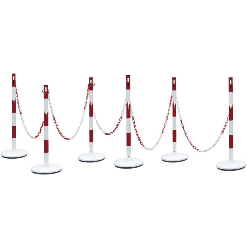 Rs Pro - Barrière sécurité Rouge, blanc en Acier, Long. 15m ( Prix pour 1 )