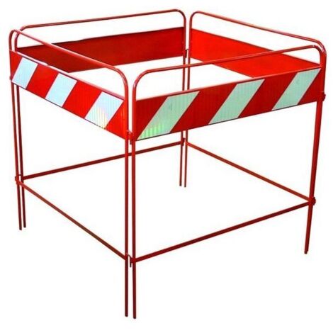 Barrière Signalétique Chiusin O Blanche/Rouge Fig.402 L.100cm