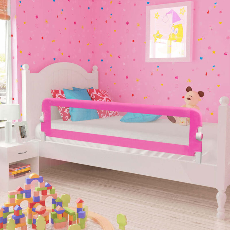 Barrière de lit pour enfants 150x42 cm Rose Vidaxl
