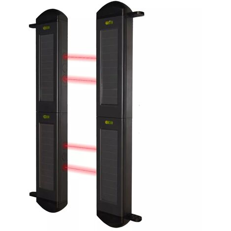 Barrières supplémentaires 2B infrarouges 900 mètres solaires extérieures autonomes sans-fil détection passage (DA600+)