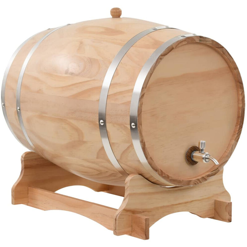 

Happyshopping - Barril de vino con grifo madera de pino maciza 35 L