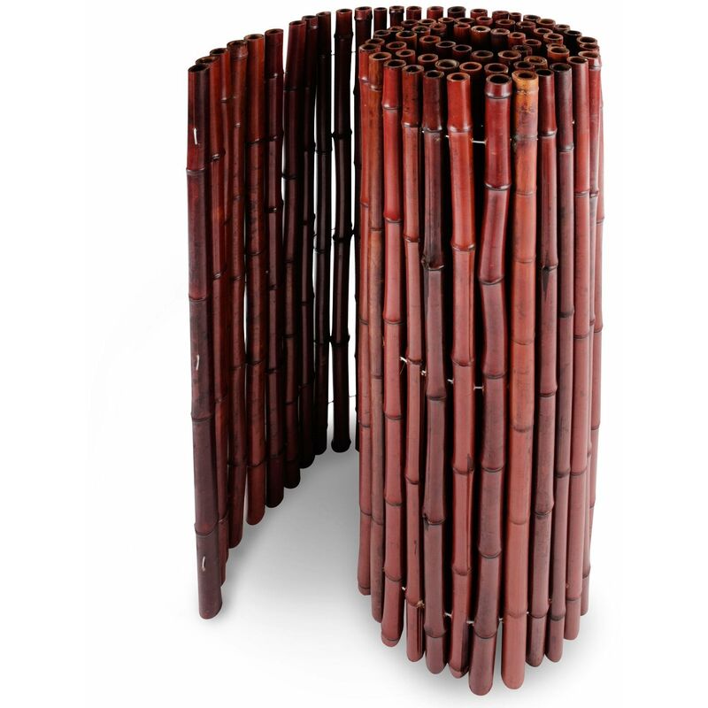 Clôture d'intimité Anti-regard En bambou Différentes hauteurs Rouge 180 x 200 cm - Rouge