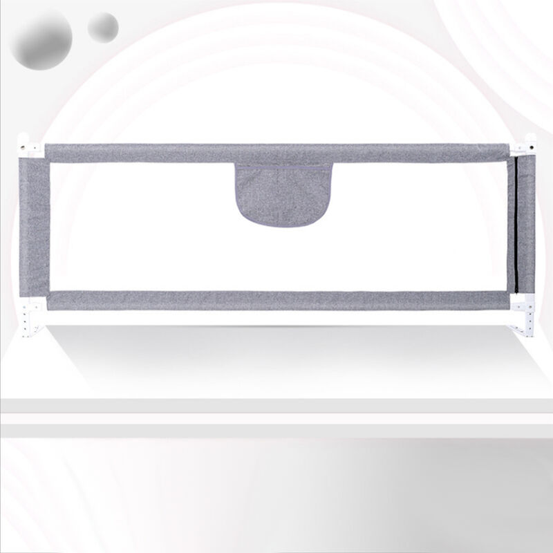 Haloyo - Barrière de lit, 1pcs barrière de lit 2m, barrière de lit Enfants Bébés Protection Bord de Lit, convient aux berceaux, lits de parents- gris