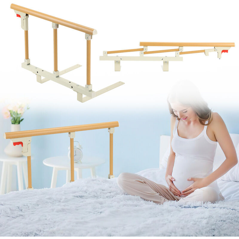 Swanew - Barrière de lit, Pliable Barrière de Sécurité lit pour Personnes Âgées, Adultes Poignée D'aide, Garde-Corps de lit pour Chambre