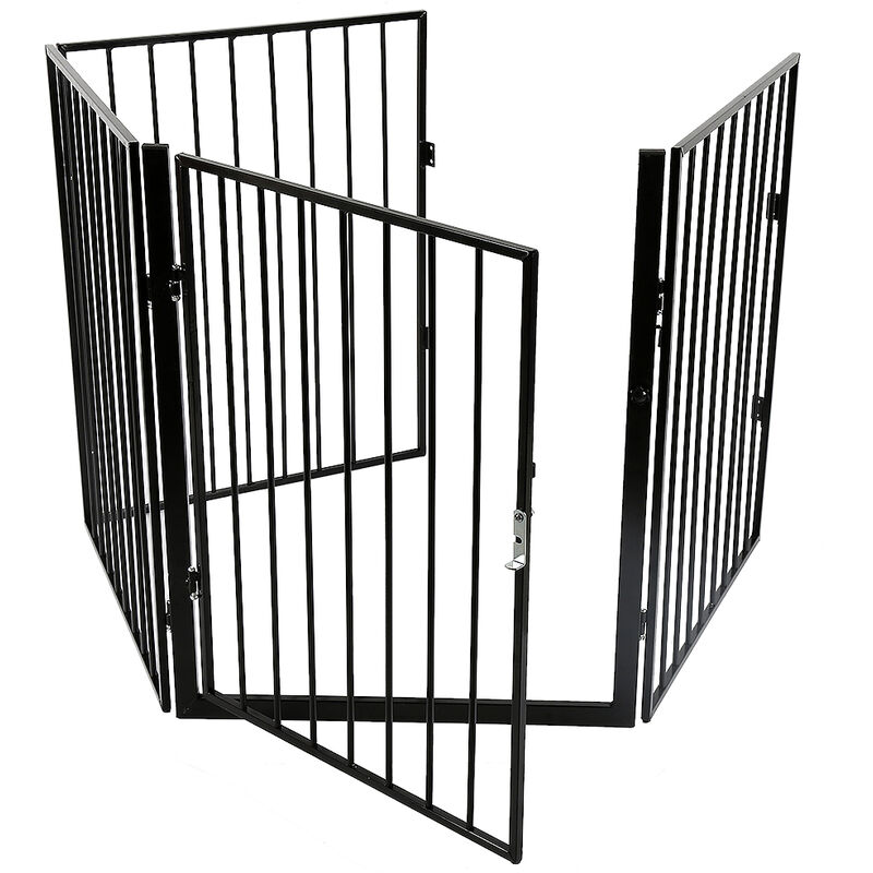 Yongqing - Barrière de sécurité Enfant bébé Animaux Pare-feu barrière d'escalier 4 Panneaux 75×240cm