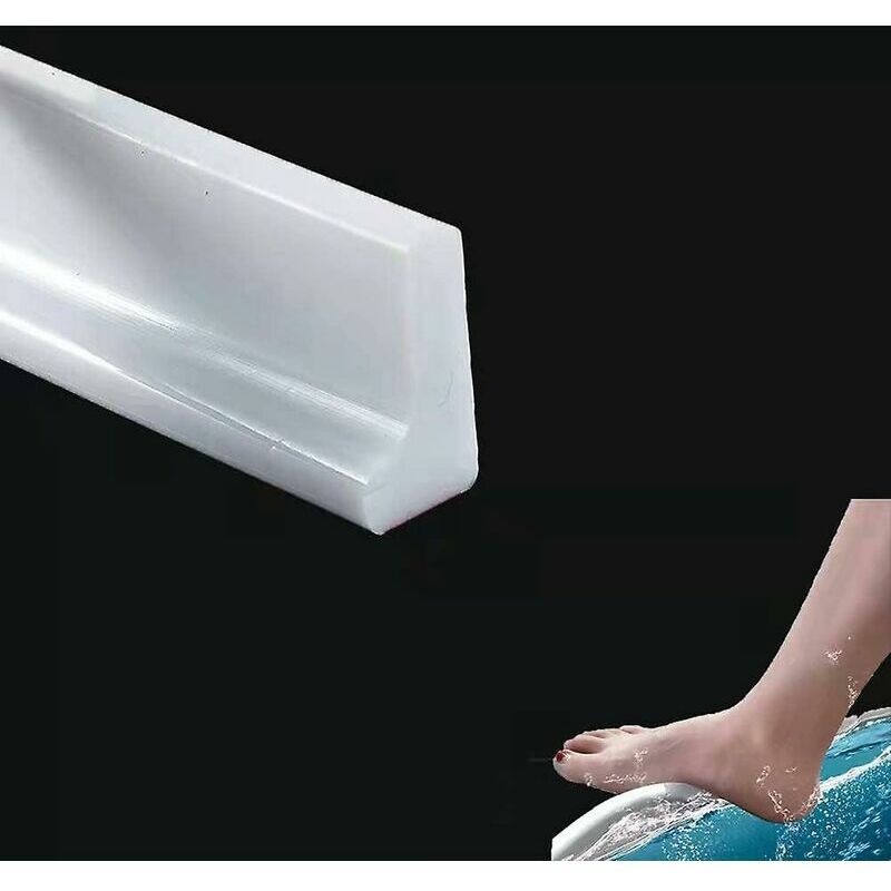 Lucky-88 - Barrière d'eau de seuil de douche en silicone de 2 m/78 pouces, barrière d'eau de sol de pièce humide, barrage de salle de bain,