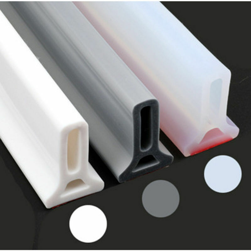 Barrière d'eau en silicone,Barrière de douche et système de rétention d'eau pour auvent de douche pliable,Joint de Sol en Silicone pour Salle de