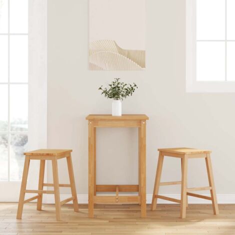 Barstühle 2 Stk. Massivholz Gummibaum vidaXL209868