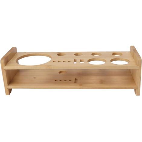 Bartender Kit Stand Large Capacity Space Saving Bamboo Wood Bartending Tool Storage Holder for Bar Home