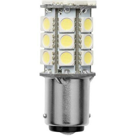 Barthelme 52143015 Voyant de signalisation LED blanc lumière du jour BA15d 10 V/DC, 30 V/DC, 10 V/AC, 18 V/AC 350 lm
