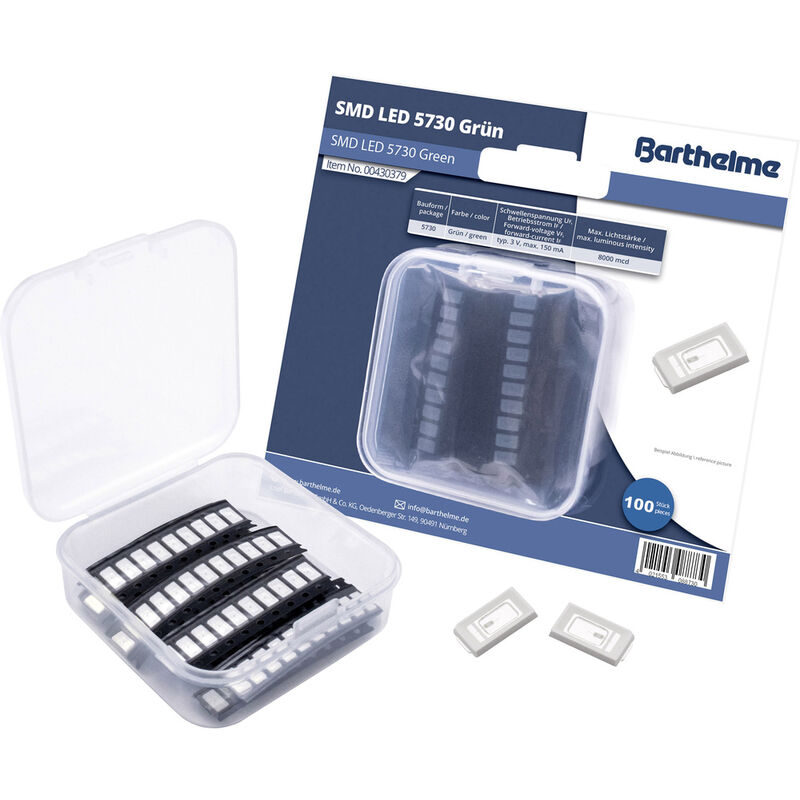 Barthelme - Smd-led-set 5730 Grün 8000 Mcd 120 ° 150 Ma 3 V 100 St. Bulk