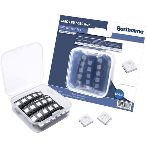 Barthelme  SMD-LED-Set  5050 Rot 1000 mcd 120 ° 60 mA 2 V 100 St. Bulk