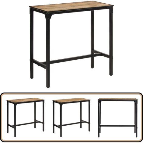 Bartisch 110x55x107 cm Raues Massivholz Mango - Bartisch - Mangoholz - Holzmöbel - Kücheninsel - Essbereich