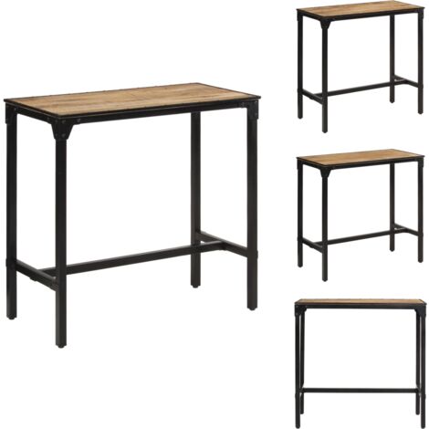 Bartisch 110x55x107 cm Raues Massivholz Mango - Bartisch - Mangoholz - Holzmöbel - Kücheninsel - Essbereich