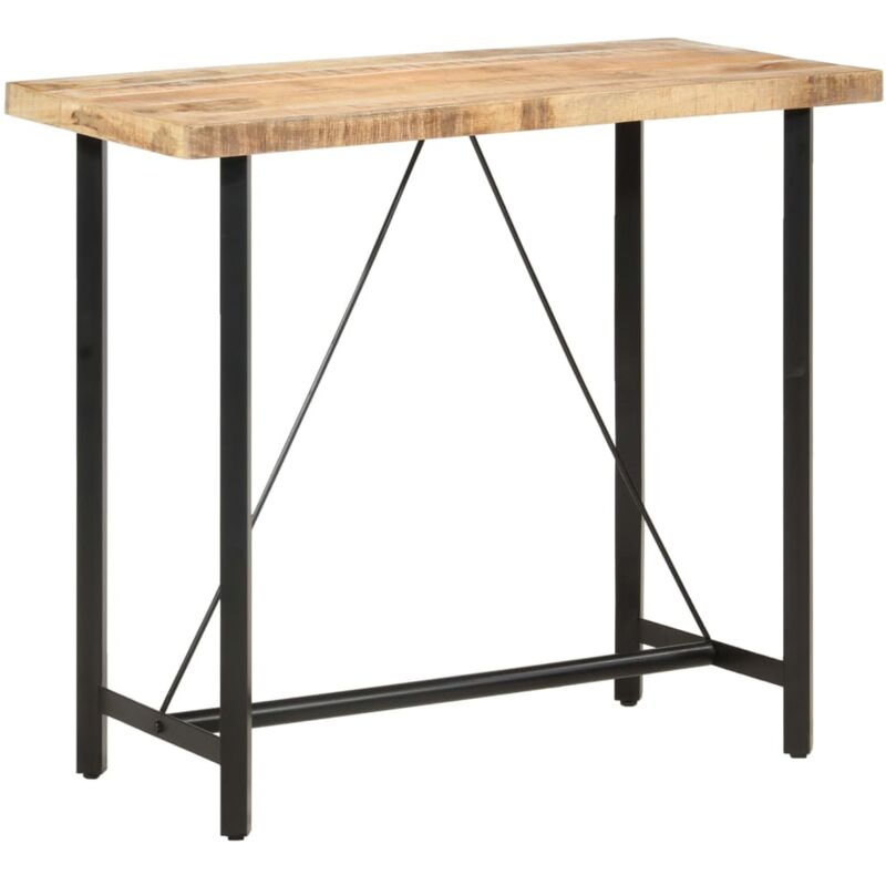 Vidaxl Bartisch 120x58x107 Cm Raues Mangoholz