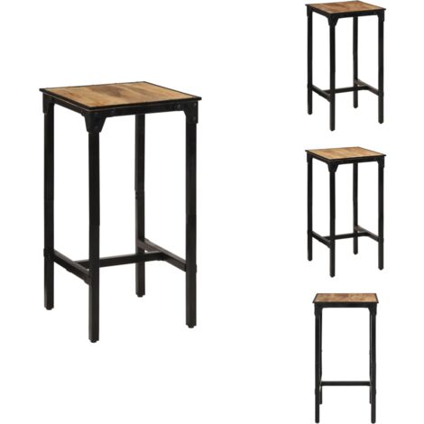 Bartisch 60x55x107 cm Raues Massivholz Mango - Bartisch - Mangoholz - Holzmöbel - Kücheninsel - Wohnzimmerdeko