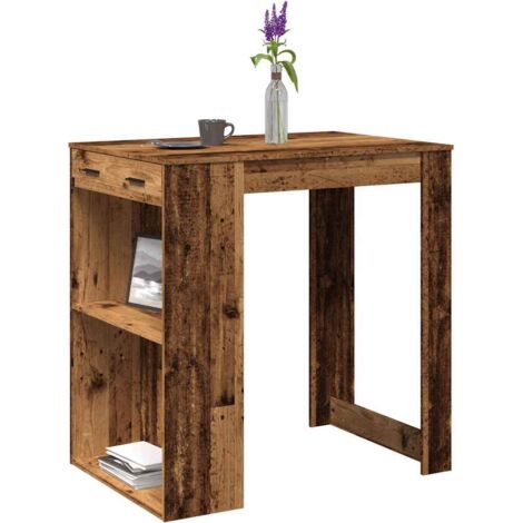 Bartisch Altholz-Optik 102x70x103,5 cm Holzwerkstoff vidaXL