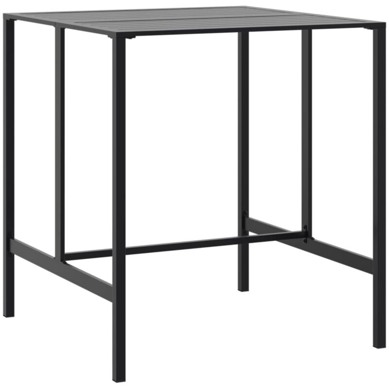 Bartisch Schwarz 100x100x110 Cm Pulverbeschichteter Stahl Vidaxl