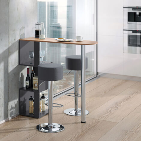 Bartisch-Set Vincent, Goldkraft Eiche, 113 x 39.8 cm mit 2 Barhockern, Vicco
