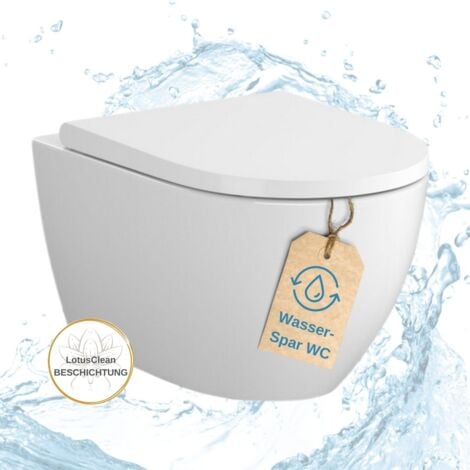 HGMBAD Bartolo Hänge WC spülrandlos WC Sitz Schallschutz Komplettset