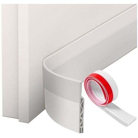 Bas de porte blanc à trois trous de 50MM de large Bas de Porte Isolant, Boudin Porte, Boudin de Porte Isolant Phonique Porte TPE, Joint de Porte D'entrée, Joint Porte Stop à l'air Froid