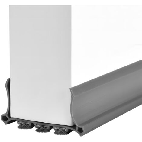 Bas de Porte Isolant, 98 x 5cm Boudin de Porte, AutoadhéSive et Adjustable, Isolant Phonique Thermique Bande D'ÉtanchéIté Anti Bruit PoussièRe Stop à L'Air Froid Anti Souris Fourmi (Gris)