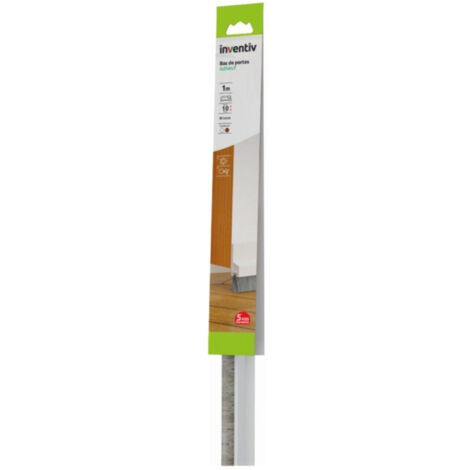 Bas de Porte Isolant Brosse Douce Adhésif 1m Blanc INVENTIV