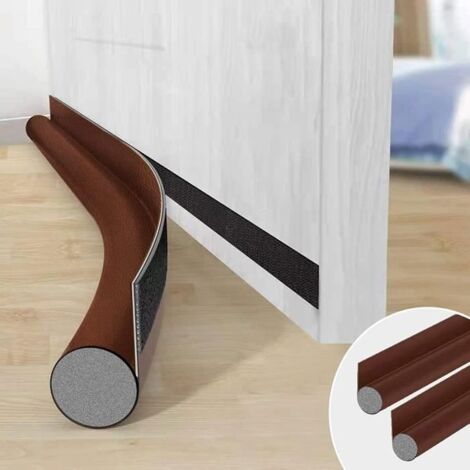 Bas de Porte Isolant - Non spécifié - 2 Pcs - Cuir - Marron - Insonorisé
