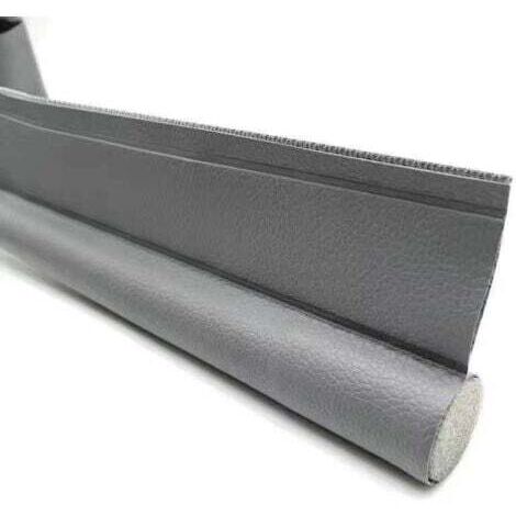 Bas de porte simple face de 96 cm avec bande d'étanchéité autocollante, bande coupe-vent pour éviter le bruit du froid, du vent et de la pluie (gris)