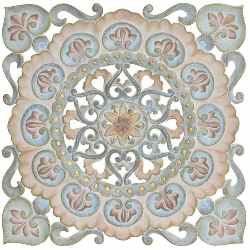 Bas relief en bois motif fleur