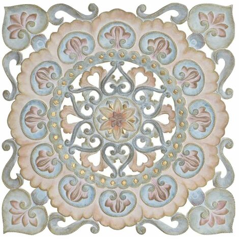 Bas relief en bois motif fleur