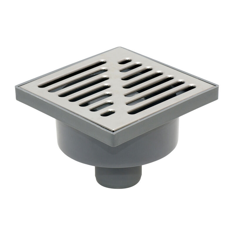 Tycner - Bas Sortie Grille Acier Inoxydable 150x150mm Sol Siphon Vidange 50mm Tuyau