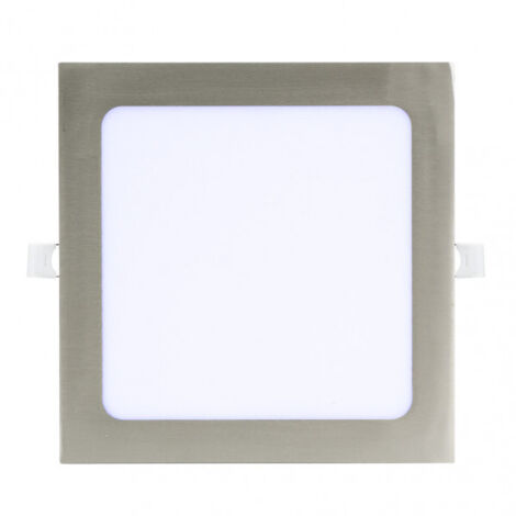 Basalt-Downlight 24 W 6500 K Nickel Quadratisch 2040 lm 2,5 x 30 x 30 cm Schnitt 27,5 x 27,5 cm