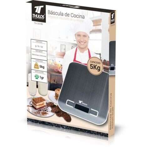 Báscula Balanza de cocina Max 5Kg THULOS TH-DS106 Blanco