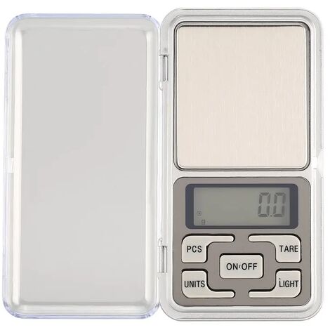 Bascula Balanza Digital 0.1 a 500 gramos LCD  Gris