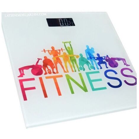 Báscula baño digital de precisión 180 Kg, modelo Fitness, cristal templado, auto encendido