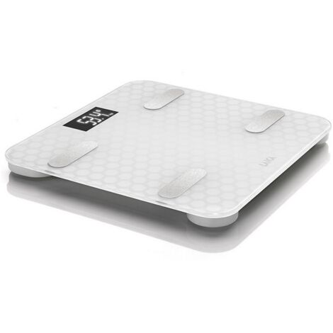 Bascula bluetooth y calculo de la composición corporal smart color blanco 180kg ps7011 laica
