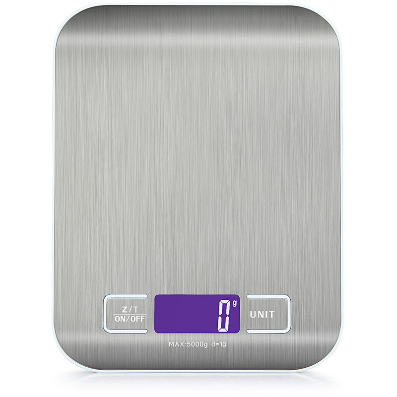 

Bascula de alimentos, Bascula de cocina digital, Bascula de pantalla LCD, Precision de 1 g,Blanco, 10KG