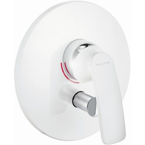 Báscula de baño-ducha empotrada en cromo blanco