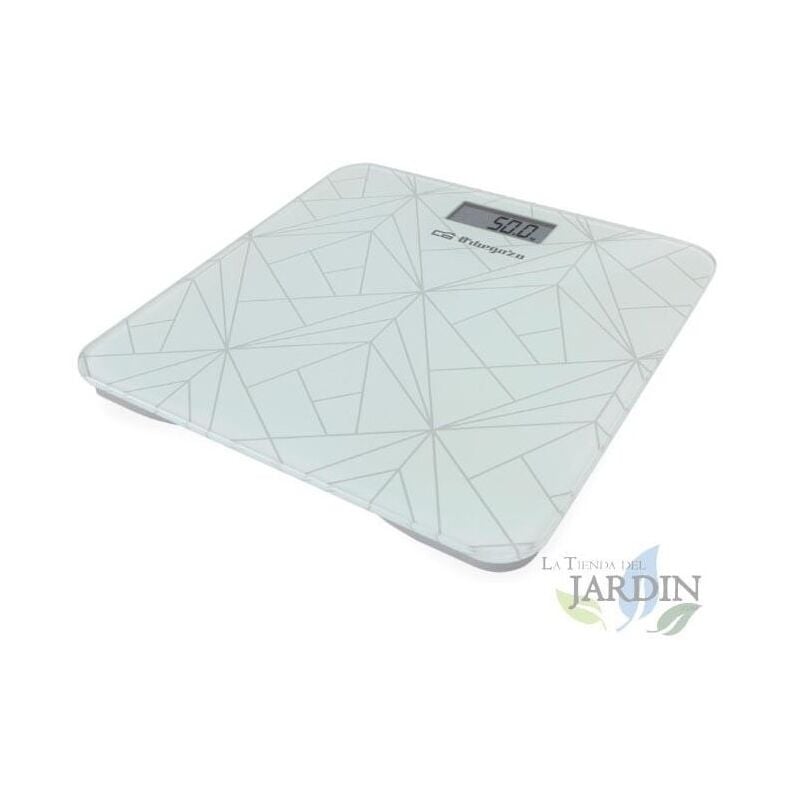 

Báscula de baño electrónica Orbegozo. Superficie de cristal templado blanco. Capacidad máx.: 180 kg. Dimensiones: 29x28x2 cm.