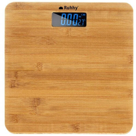 Báscula de baño LCD - madera Ruhhy 22522