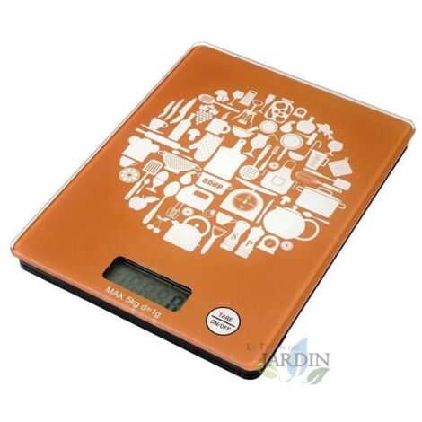 Báscula de Cocina de Vidrio 5 Kg, Graduación 1 Gr, Peso Preciso para Alimentos 15 cm